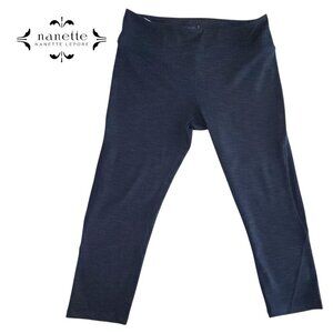 Nanette Lepore Navy Heathered Cropped Leggings – Size L – Excellent Condition